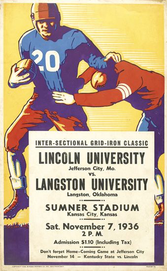 (SPORTS--FOOTBALL.) Inter-Sectional Grid-Iron Classic. Lincoln University vs Langston University. . . Nov. 7, 1936.
